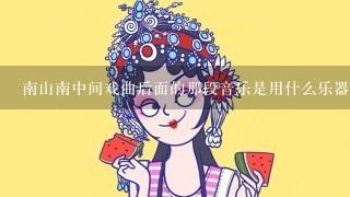 南山南中间戏曲后面的那段音乐是用什么乐器奏的