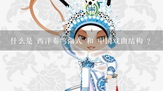 什么是 西洋奏鸣曲式 和 中国戏曲结构 ？