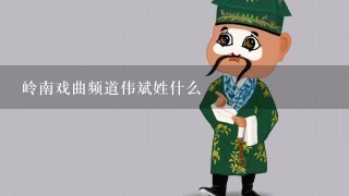 岭南戏曲频道伟斌姓什么