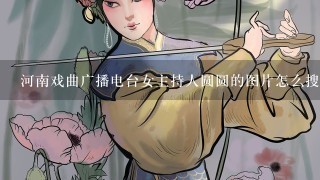 河南戏曲广播电台女主持人圆圆的图片怎么搜索下载？百度新浪里面没有…