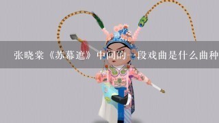 张晓棠《苏幕遮》中间的1段戏曲是什么曲种？