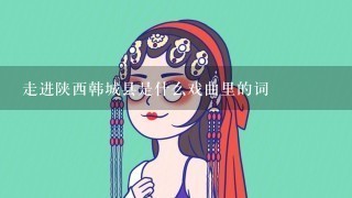 走进陕西韩城县是什么戏曲里的词