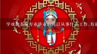 学戏曲表演专业毕业后可以从事什么工作,有前途吗