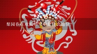 梨园春在戏曲节目中是什么地位？