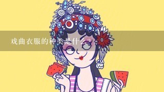 戏曲衣服的种类是什么?