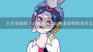 王全安拍的《白鹿原》里山西老农唱的是什么秦腔吗？